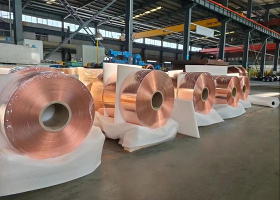 Ultra Wide Thin Narrow Copper Strip 2mm-1310mm Kelas Industri