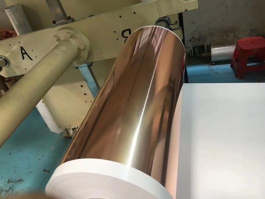 Foil Tembaga Ultra Tipis Halus 6um, Gulungan Lembaran Tembaga Baterai Lebar 620mm Maks