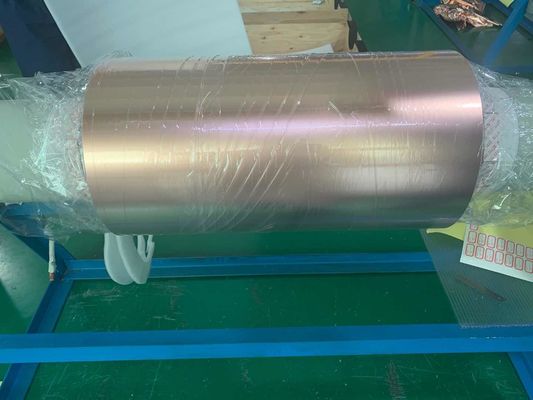0.1mm ED Copper Shielding Foil Perawatan Permukaan Mentah Dipoles Persetujuan ISO